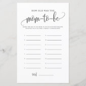 黒台彼女の赤ちゃんシャワーのゲームは何歳だった (正面)