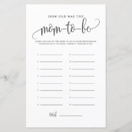 黒台彼女の赤ちゃんシャワーのゲームは何歳だった