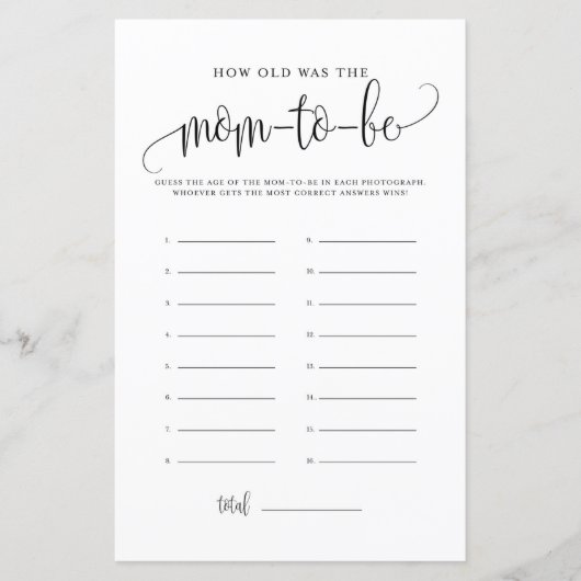 黒台彼女の赤ちゃんシャワーのゲームは何歳だった (正面)