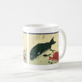 黒台・赤台 – 広重の魚日本のプリント コーヒーマグカップ (正面右)