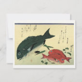 黒台・赤台 – 広重の魚日本のプリント 招待状 (正面)