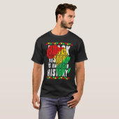 黒史はアメリカ史アフリカ系アメリカ人 Tシャツ (正面フル)