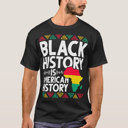 黒史はアメリカ史BHMギフトアフリカ Tシャツ (正面)
