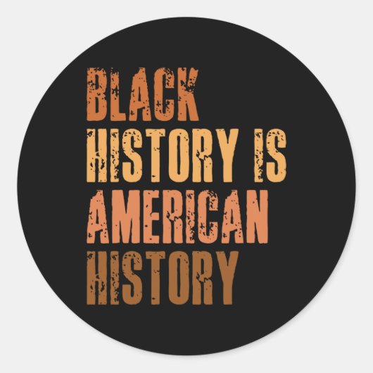 黒史はアメリカ史Bhm African Mela ラウンドシール (正面)