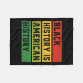 黒史はアメリカ史Bhm African Prid フリースブランケット (正面(横))