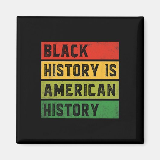 黒史はアメリカ史Bhm African Prid マグネット (正面)