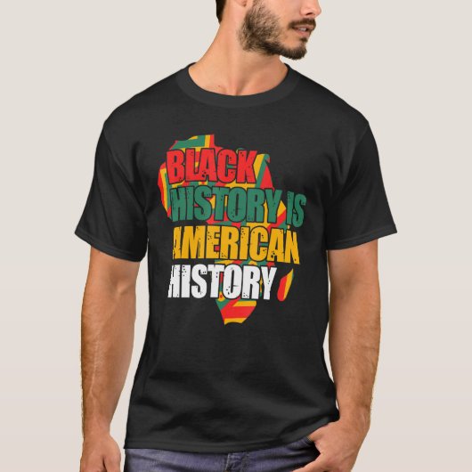 黒史はアメリカ歴史平等ブラックP Tシャツ (正面)