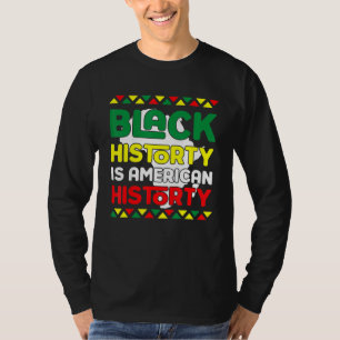 黒史はアメリカ歴史王キッズブラック Tシャツ