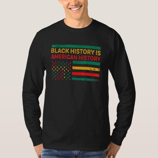 黒史はアメリカ歴史黒史M Tシャツ (正面)