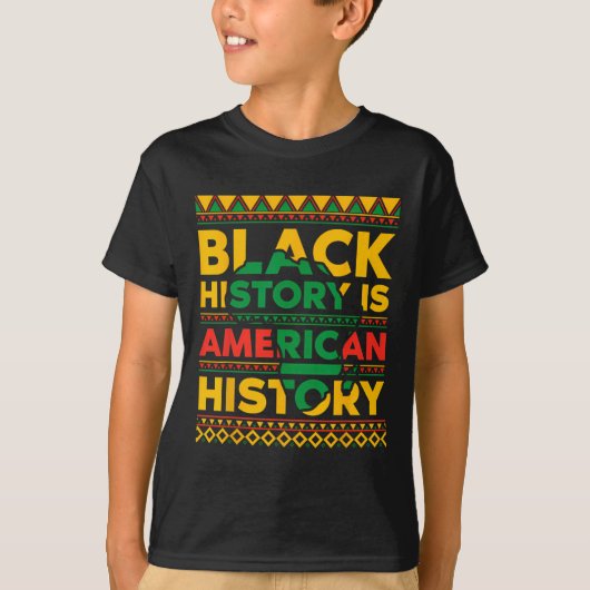 黒史はアメリカ歴史黒史Mo Tシャツ (正面)