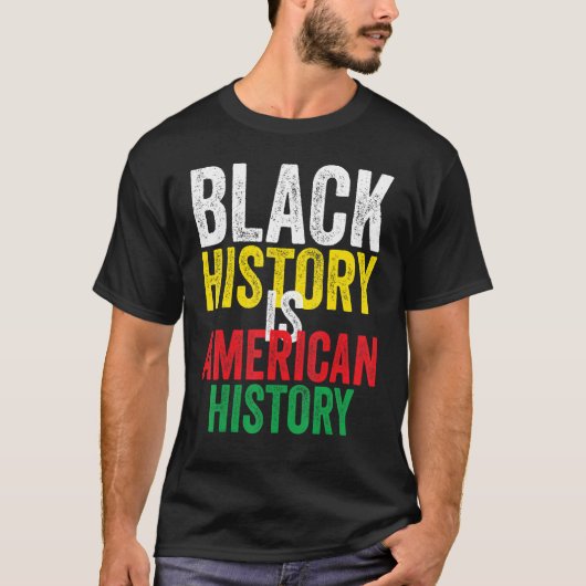 黒史はアメリカ歴史黒史Mo Tシャツ (正面)