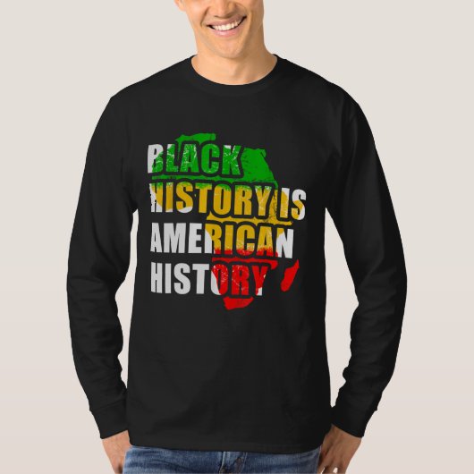 黒史はアメリカ歴史黒史Mo Tシャツ (正面)