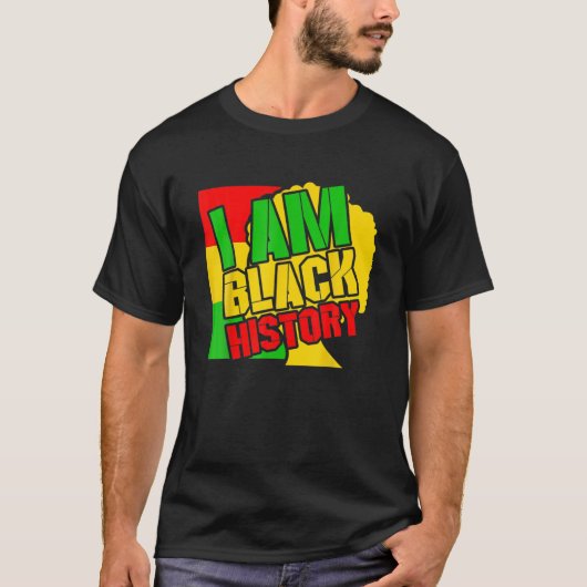 黒史はアメリカ歴史黒史Mo Tシャツ (正面)