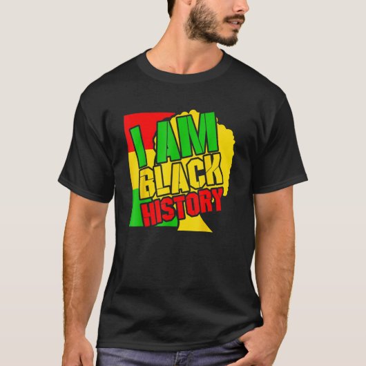 黒史はアメリカ歴史黒史Mo Tシャツ (正面)
