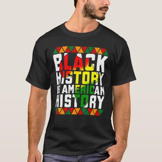 黒史はアメリカ歴史黒史Mo Tシャツ (正面)