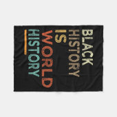 黒史は世界史誇りを持った黒史 フリースブランケット (正面(横))