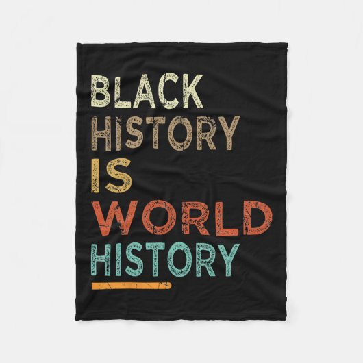 黒史は世界史誇りを持った黒史 フリースブランケット (正面)