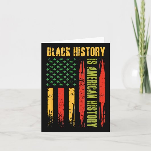 黒史アメリカ歴史米国国旗Bhm African カード (正面)