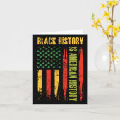 黒史アメリカ歴史米国国旗Bhm African カード (黄色い花)