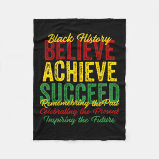 黒史信じの成功インスパイアを収める フリースブランケット