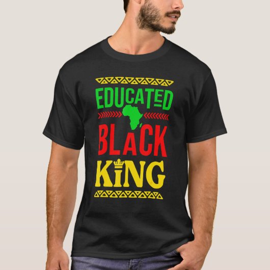 黒史教え月のキッズアフリ誇りを持ったで構築 Tシャツ (正面)
