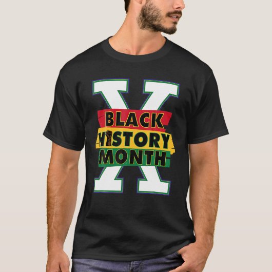 黒史2022年アフリカ系アメリカ人の歴史 Tシャツ (正面)