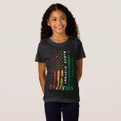 黒史247365アフリカ系アメリカ国旗アフリカ Tシャツ (正面フル)