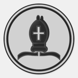 黒司教チェス駒 ラウンドシール