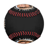 黒名パーソナライズされた文字と写真 野球ボール (正面)
