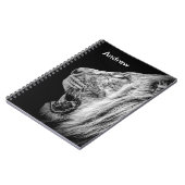 黒名獅子パーソナライズされた ノートブック (左側)