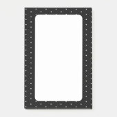 黒名門私立校風のと白の小水玉模様パターン ポストイット (正面)