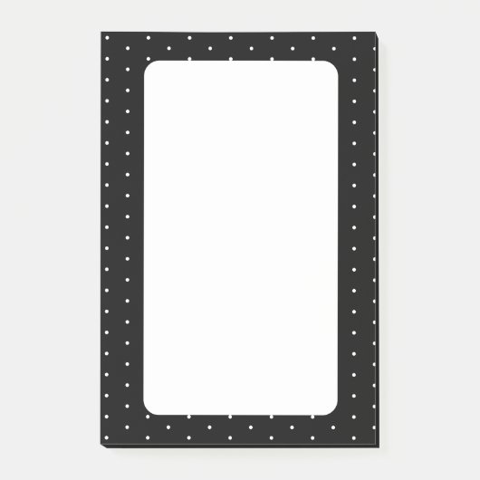 黒名門私立校風のと白の小水玉模様パターン ポストイット (正面)