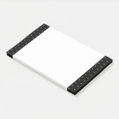 黒名門私立校風のと白の小水玉模様パターン ポストイット (アングル)