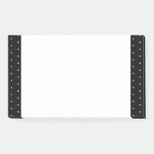 黒名門私立校風のと白の小水玉模様パターン ポストイット (正面)