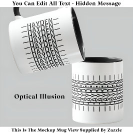 黒名非表示メッセージトレンディーMag 121B モダン マグカップ