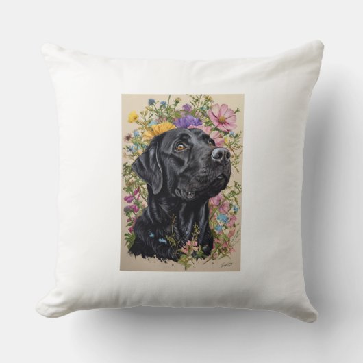 黒唇側枕 クッション (正面)