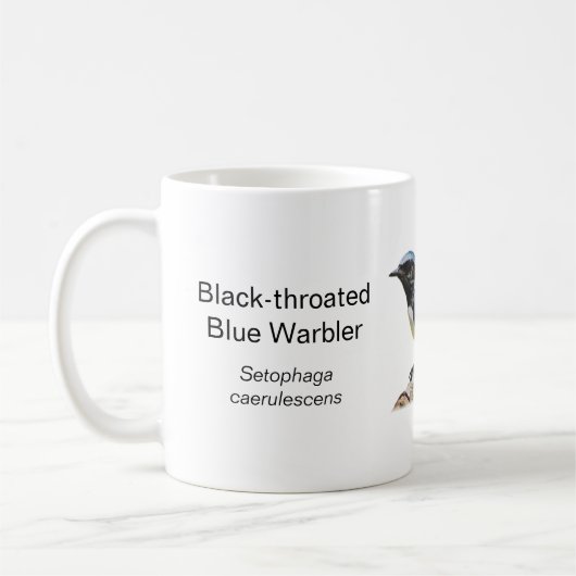 黒喉の青い反りコーヒーのマグカップ コーヒーマグカップ (左)