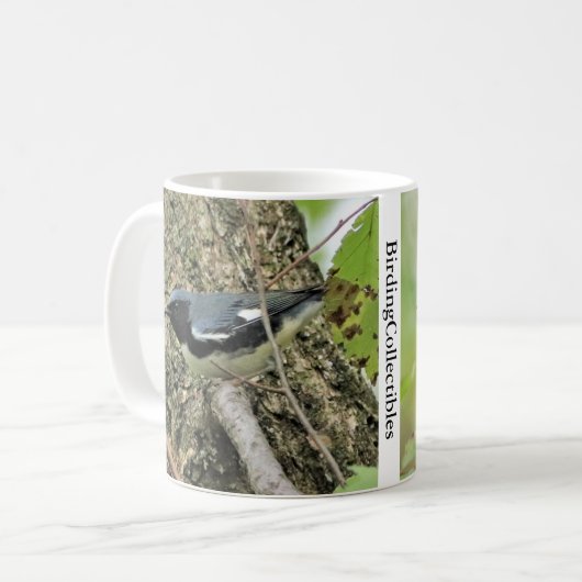 黒喉の青い反りコーヒーのマグカップ コーヒーマグカップ (正面左)