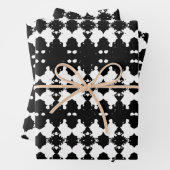 黒喪の木の樹皮パターン（の模様が）ある ラッピングペーパーシート (インサイチュ)