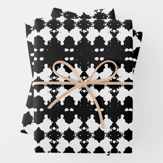 黒喪の木の樹皮パターン（の模様が）ある ラッピングペーパーシート (インサイチュ)