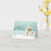 黒図解入りの、写真付きの子シーズンの挨拶 カード (黄色い花)