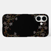 黒地にアールデコの花 Case-Mate iPhoneケース (裏面 (横))