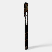 黒地にアールデコの花 Case-Mate iPhoneケース (裏面 / 左)