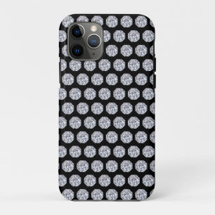 黒地にエレガントなダイヤモンド柄 iPhone 11 PROケース