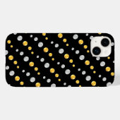 黒地にエレガントな金銀のドット Case-Mate iPhoneケース (裏面 (横))