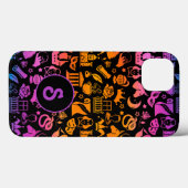 黒地にカラフルなシェイクスピアのアイコン Case-Mate iPhoneケース (裏面 (横))