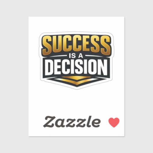 黒地にゴールドのタイポグラフィ「SUCCESS」 シール (シート)