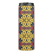 黒地にシームレスな花柄 タンブラー (裏面)