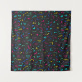 黒地にネオンブライトのマーキング タペストリー (正面(横))