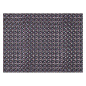 黒地にハロウィンのコウモリ、クモ、キャンディコーン テーブルクロス (正面(横))
